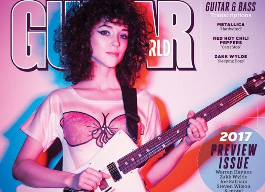 St. Vincent pokes fun at sexist Guitar World covers with her own