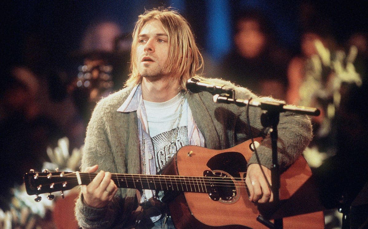 Kurt Cobain performing at MTV Unplugged