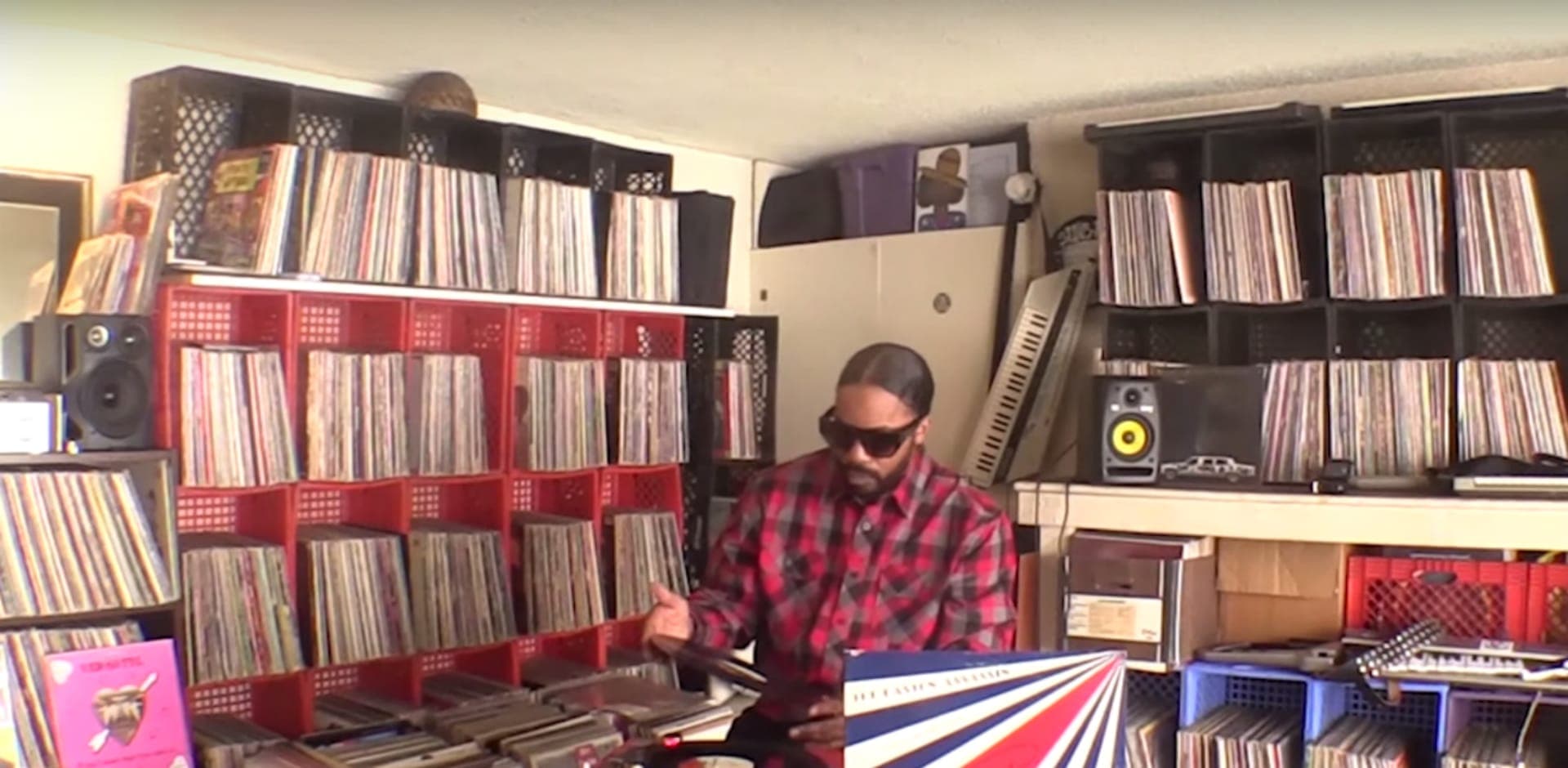 Watch Dam-Funk take you through his record collection