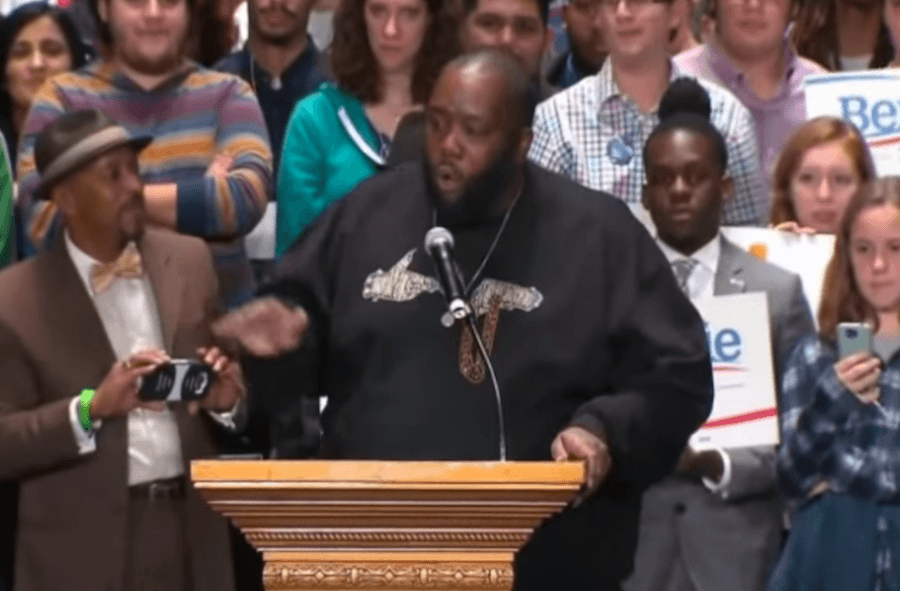 Killer Mike speaks at Bernie Sanders ralley in Atlanta