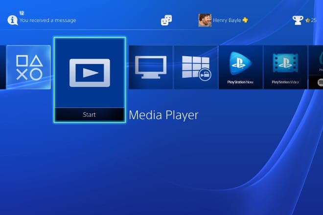 PlayStation 4 now has media playback capability