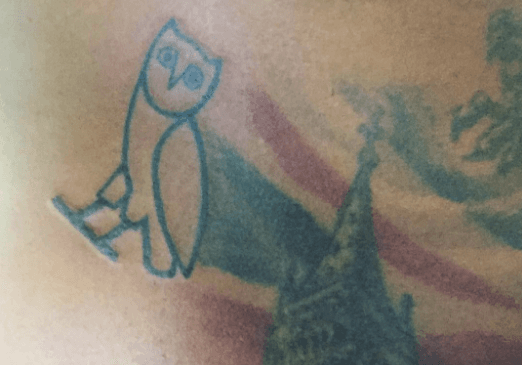 Skepta got an OVO owl tattoo