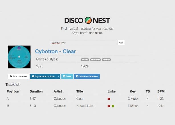 This site lets you check the BPM for all your records