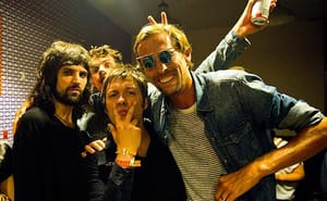 Watch England footballer Peter Crouch crowdsurf at a Kasabian gig