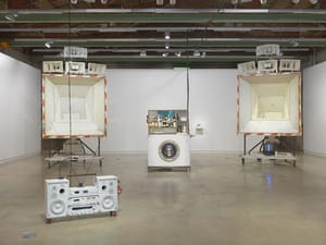 Sculptor creates a series of unorthodox boomboxes in retrospective exhibition