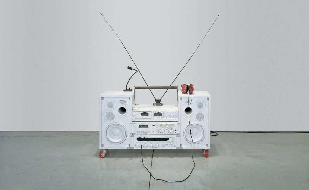 Sculptor creates a series of unorthodox boomboxes in retrospective exhibition