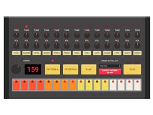 Emulate four classic drum machines in your browser with this app