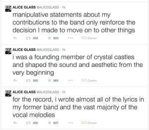 Alice Glass responds to Ethan Kath's Crystal Castles comments, teases new music