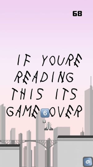 Run through the 6 in this addictive Drake video game
