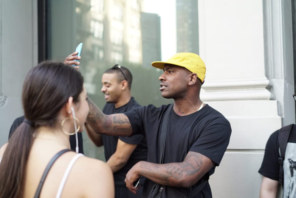 Watch Skepta give out his new mixtape in SoHo, New York City
