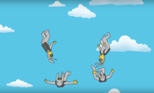 Lindstrøm soundtracks animated skydivers in kaleidoscopic ‘Closing Shot’ video