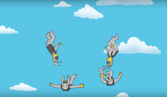 Lindstrøm soundtracks animated skydivers in kaleidoscopic ‘Closing Shot’ video