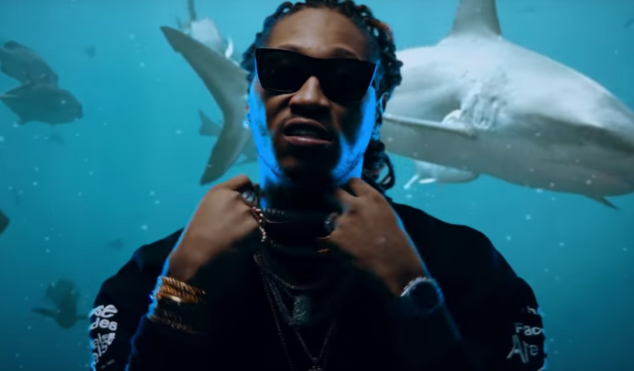 Future co-stars with a shark in the video for ‘Super Trapper’