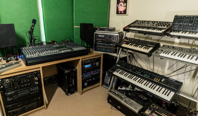 Step inside DMX Krew’s amazing studio full of vintage synths