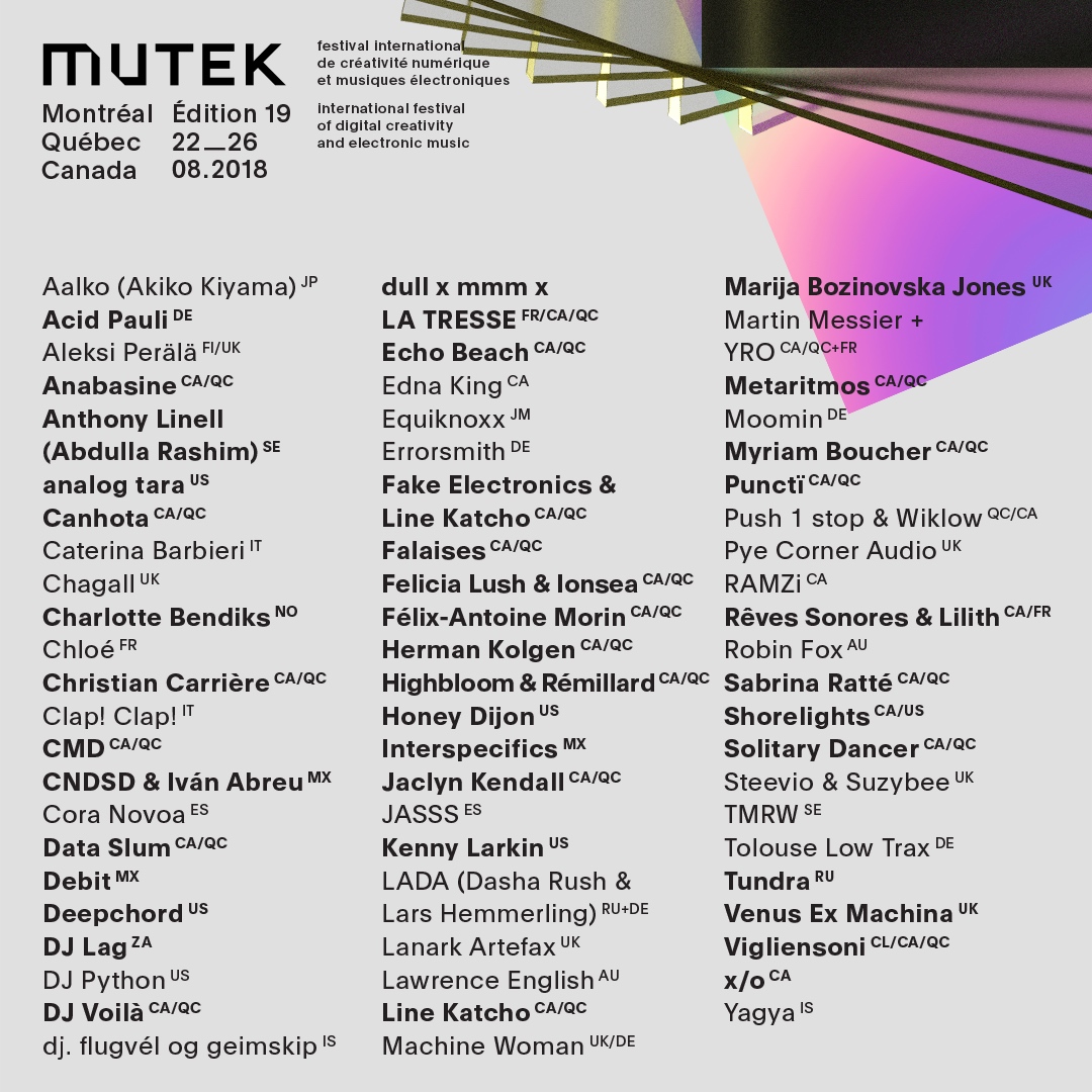 MUTEK Montreal 2018