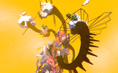 Xenoangel simulate mythic archaeology on the back of a world beast in Supreme (Slow Thinking)
